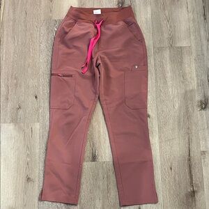 Figs Women's Joggers with Bright Pink Accents